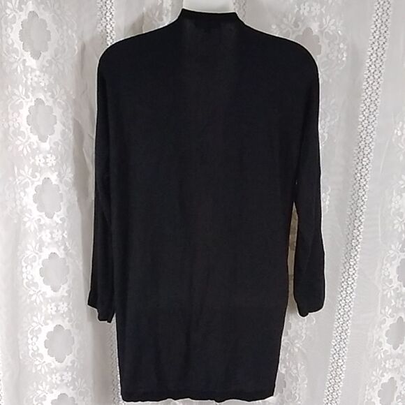 PREMISE BLACK WOMEN'S OPEN SWEATER SIZE L - Picture 7 of 14